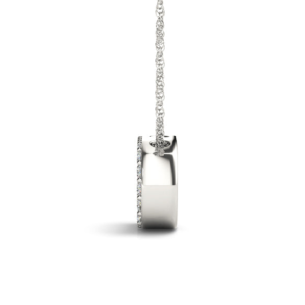 0.08 Ct 14K White/ Yellow & Rose Gold Lab Grown Diamond Letter D Pendant Necklace With Gold Plated Sterling Silver Chain