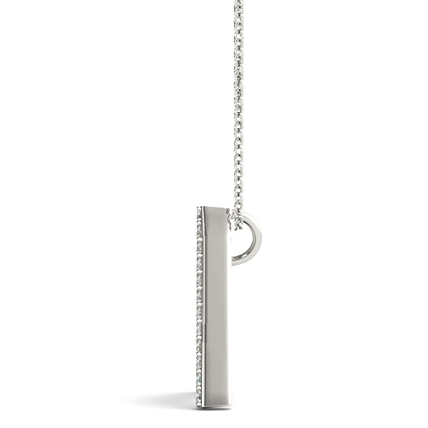 14K Gold Diamond Initial A Necklace Pendant with 0.16 Ct Lab Grown Diamonds