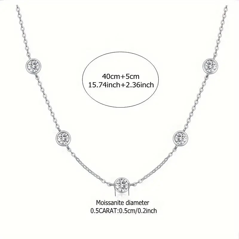 Elegant Bezel Set Diamond Necklace – Dainty Chain Style