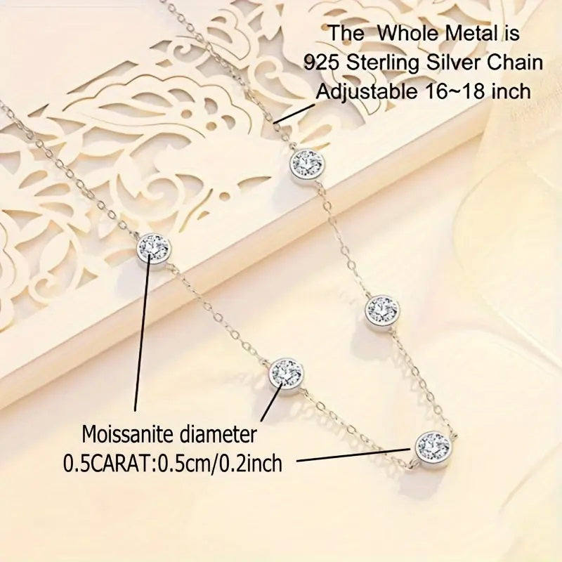 Elegant Bezel Set Diamond Necklace – Dainty Chain Style