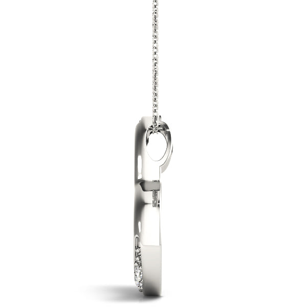 1/10 Ct Heart Pendant FG/VVS1 Diamond Chain Necklace In 14K Gold