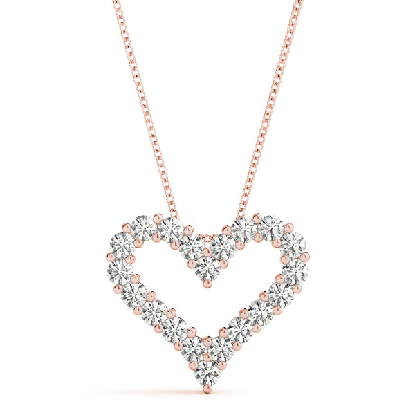 1/4 Ct Heart Pendant FG/VVS1 Lab Grown Diamond Pendant in 14K Gold