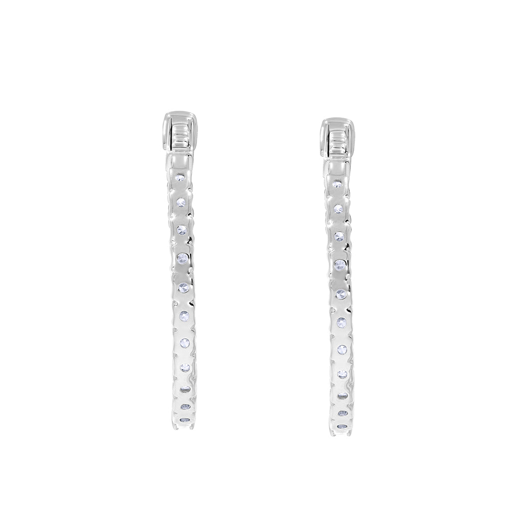 1.00 CT Lab Grown Diamond Huggie Hoop Earrings in 14K Gold