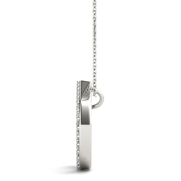 14K Gold Diamond Initial D Necklace Pendant with 0.17 Ct Lab Grown Diamond