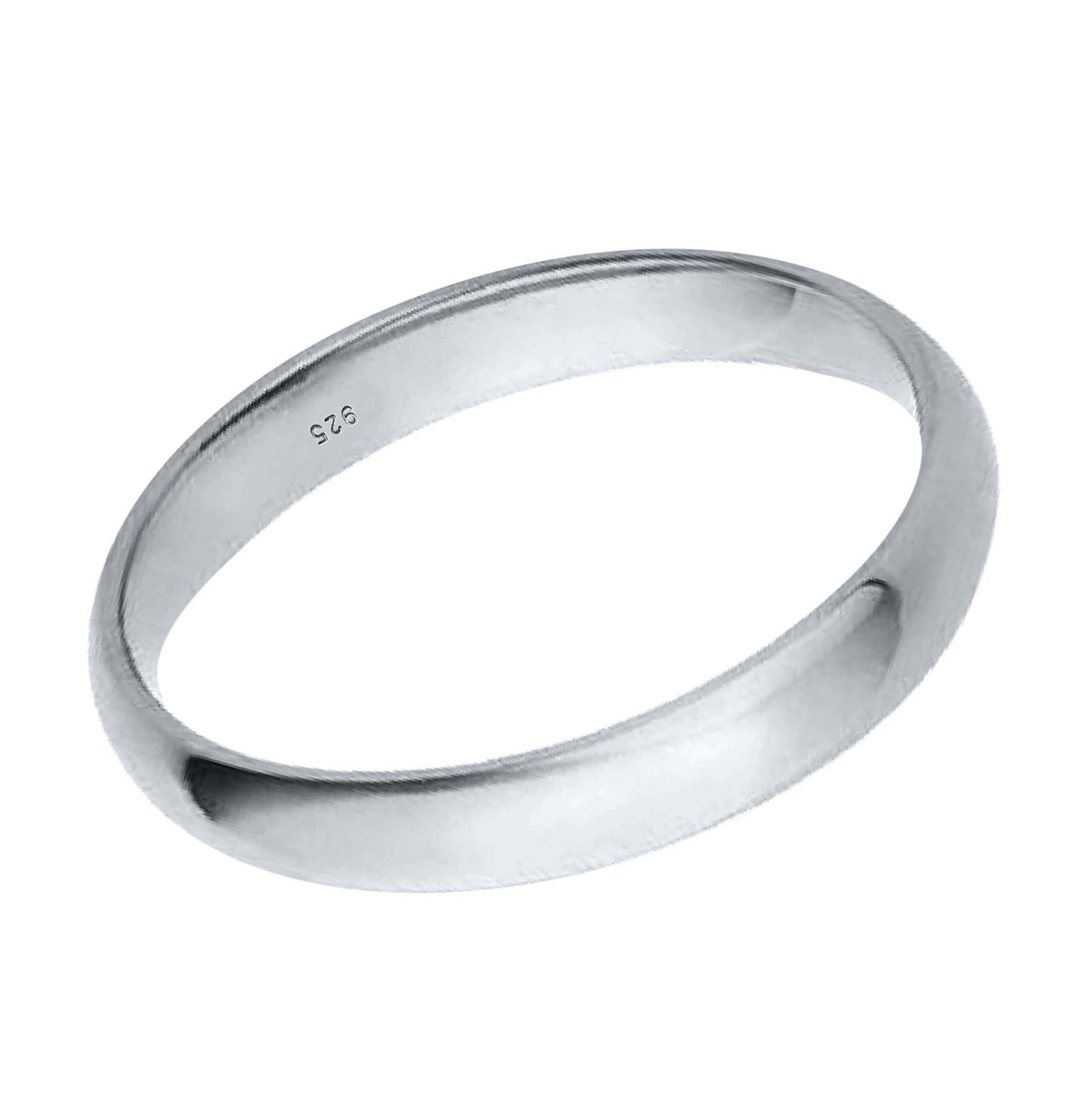 2mm 925 Sterling Silver Ring High Polish Plain Dome Wedding Band Comfort