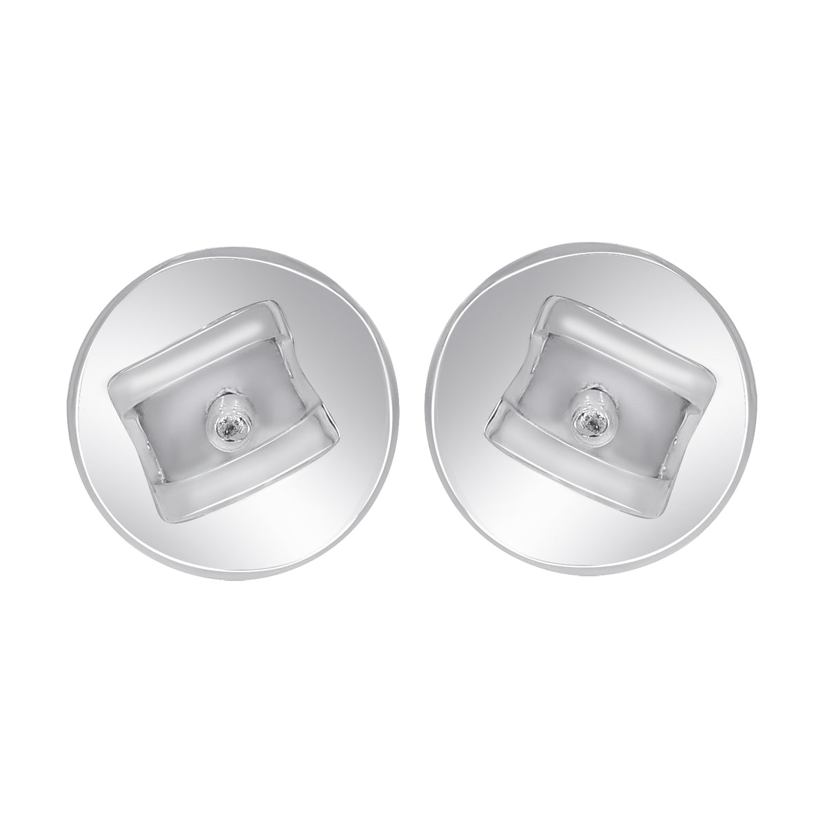 3.09 Ct Round Diamond Stud Earrings in 14K Gold
