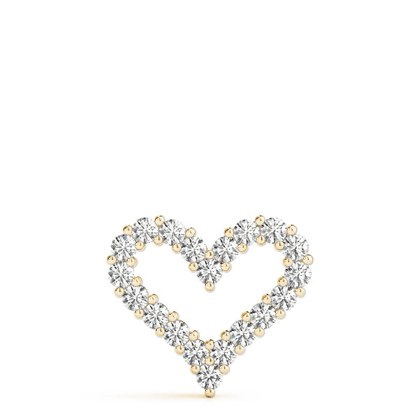 1/4 CT Diamond Heart Shape Pendant In 14K Gold With 18" Box Chain