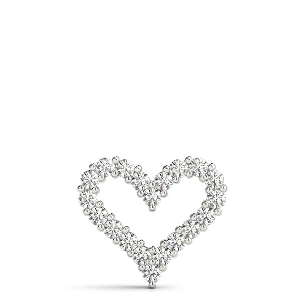 1/4 CT Diamond Heart Shape Pendant In 14K Gold With 18" Box Chain