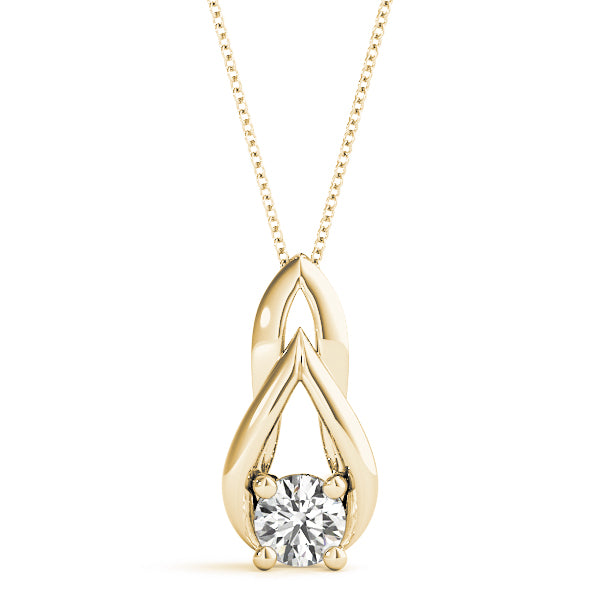0.25Ct FG/VVS1 Diamond Pendant Necklace With 18" Chain in 14K Gold