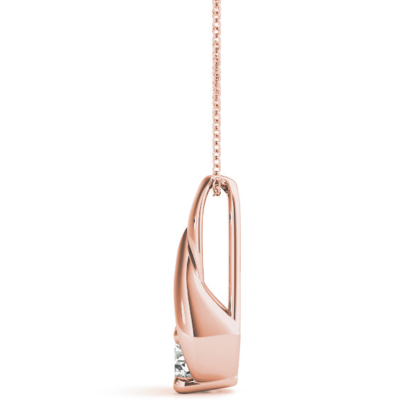 0.25Ct FG/VVS1 Diamond Pendant Necklace With 18" Chain in 14K Gold