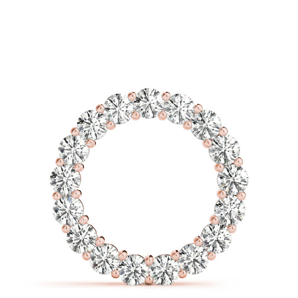 2.00Ct Brilliant Diamond Circle Pendant in 14K Gold With Box Chain
