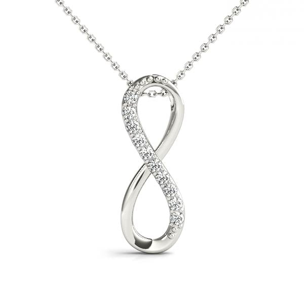 0.10 Ct Round Diamond FG/VVS1 Necklace Pendant In 10K White & Yellow Gold