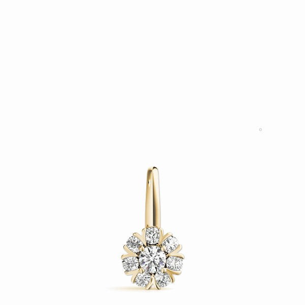 0.35 Carat White Diamond Pendant Necklace In 14K Rose/ White & Yellow Gold