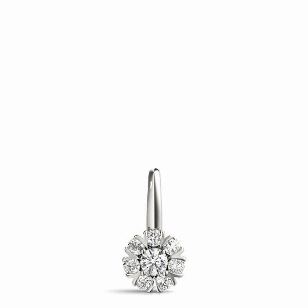 0.35 Carat White Diamond Pendant Necklace In 14K Rose/ White & Yellow Gold
