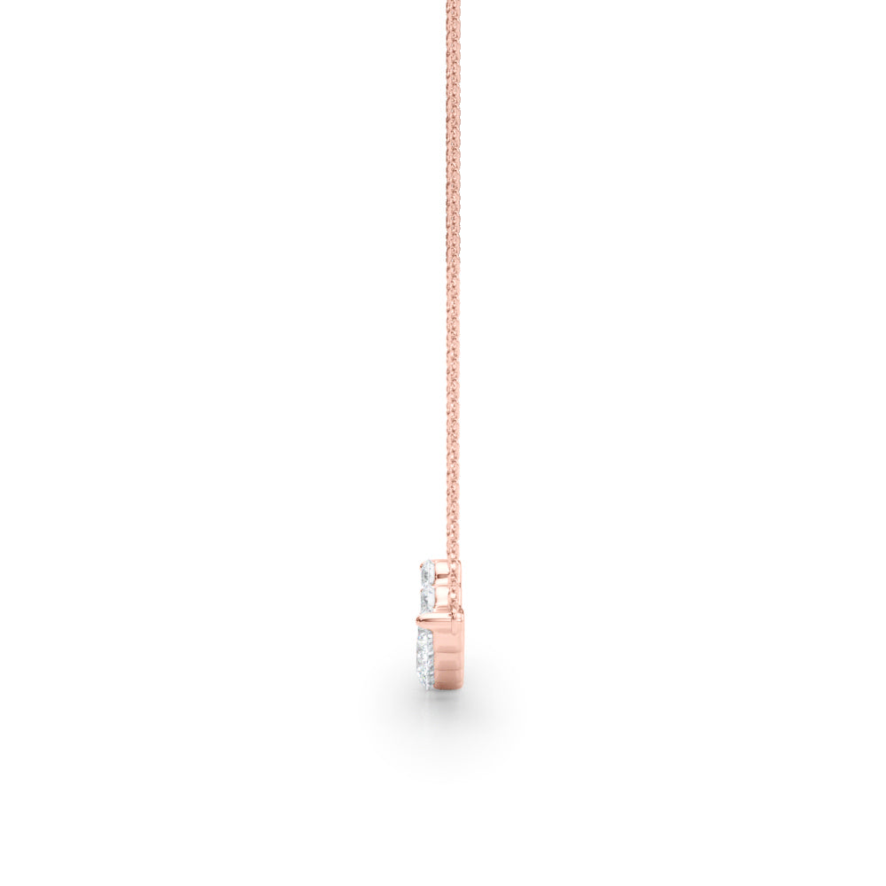 1/2 Carat Diamond FG/VVS1 Necklace Pendant In 14K Rose White & Yellow Gold