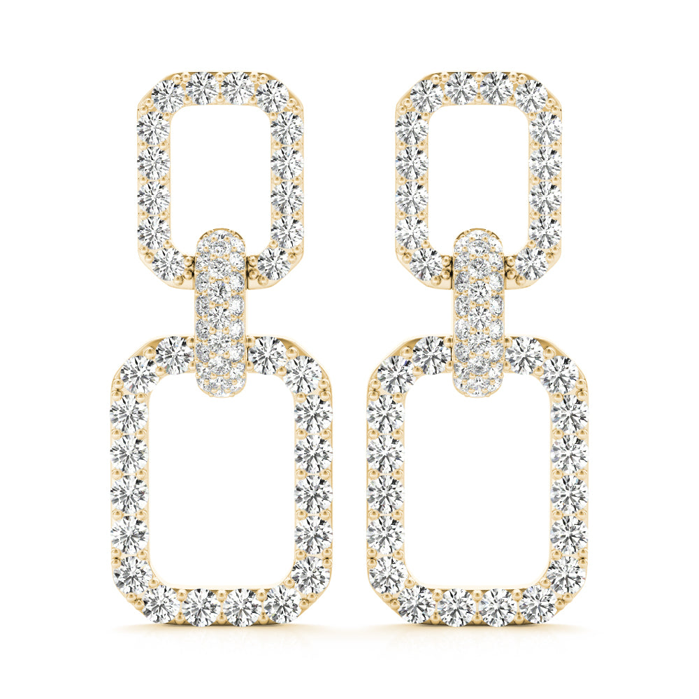 2.05 Carat Brilliant FG/VVS1 Round Diamond Earrings In 14K White & Yellow Gold