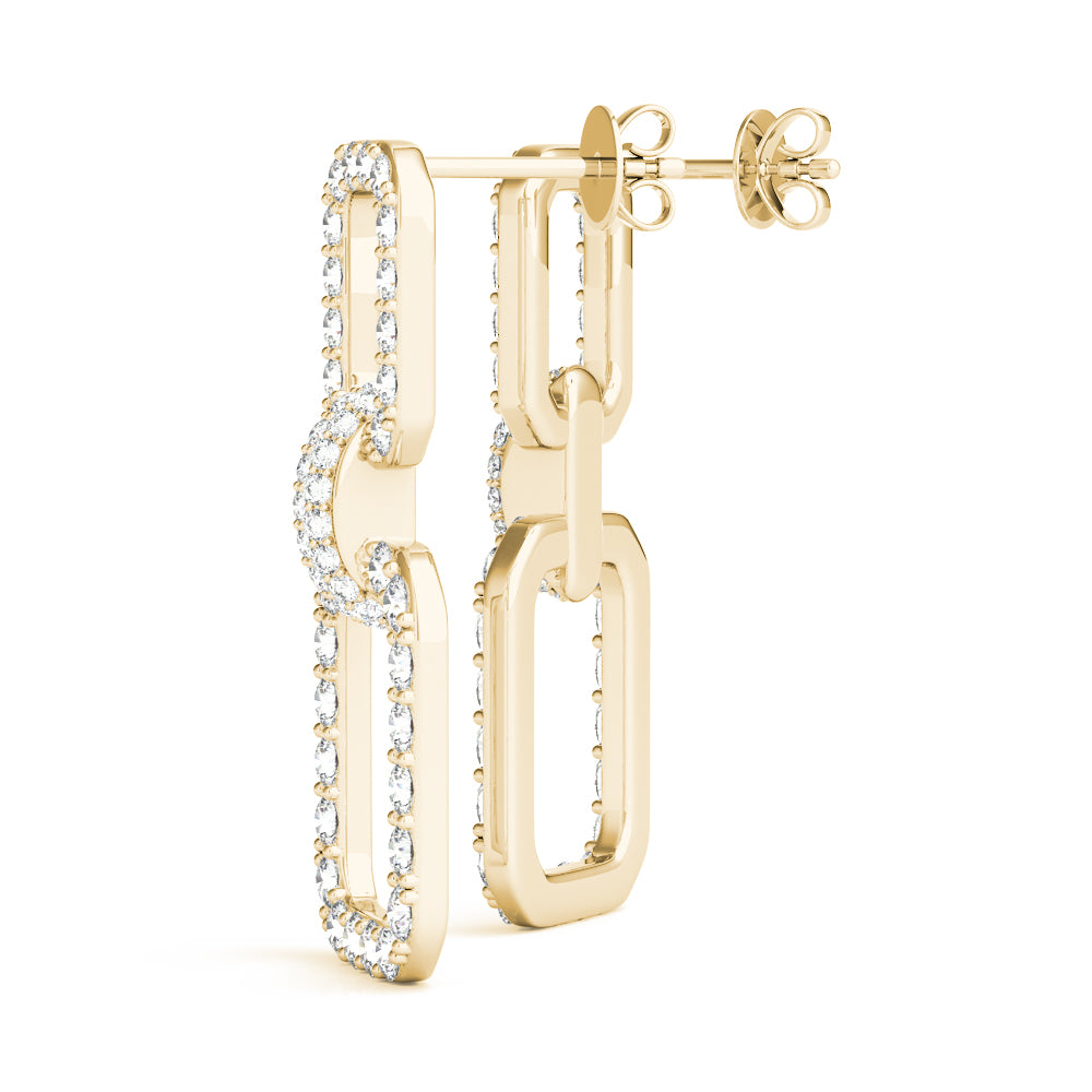 2.05 Carat Brilliant FG/VVS1 Round Diamond Earrings In 14K White & Yellow Gold
