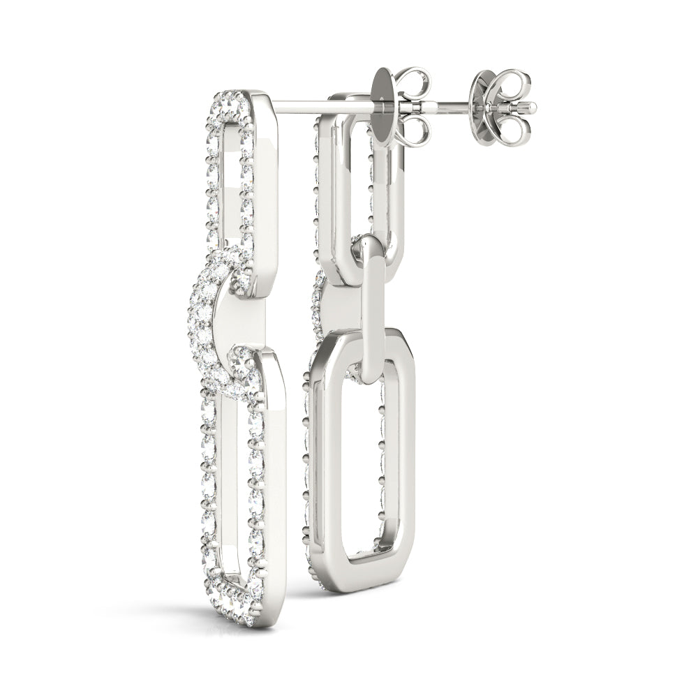 2.05 Carat Brilliant FG/VVS1 Round Diamond Earrings In 14K White & Yellow Gold