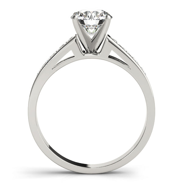 0.65 Ct FG/VVS1 Diamond Engagement Ring In 14K White Gold
