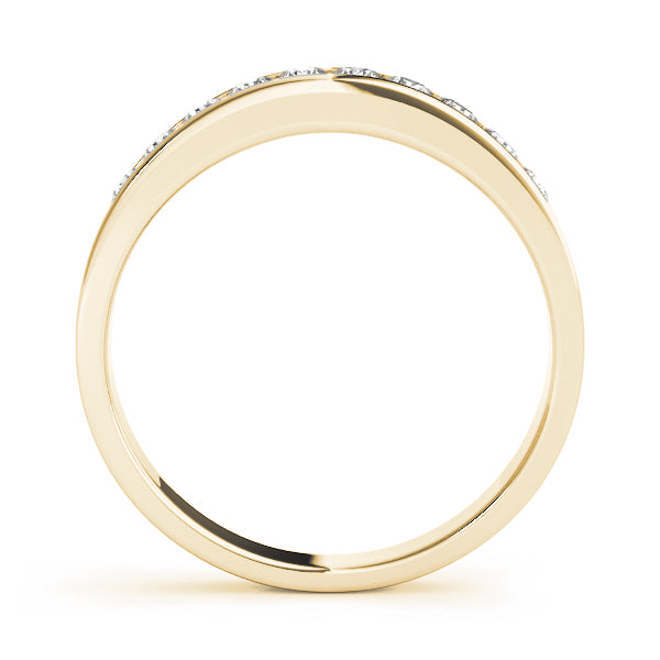 0.25 Ct FG/VVS1 Round Diamond Wedding Band In 14K Gold