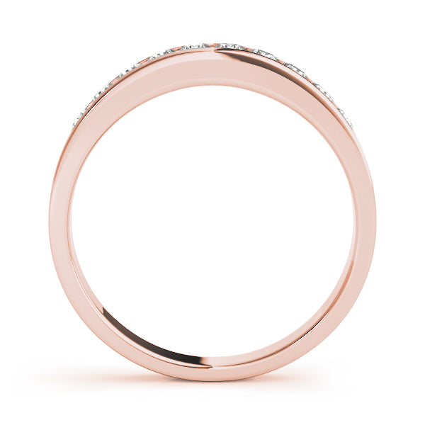 0.25 Ct FG/VVS1 Round Diamond Wedding Band In 14K Gold