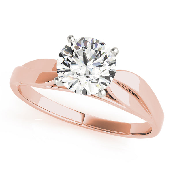 0.40 Ct Diamond Solitaire Engagement Ring In 14K Gold