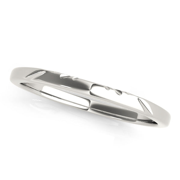 Minimalist Engraved Slim Wedding Band in 10K Gold