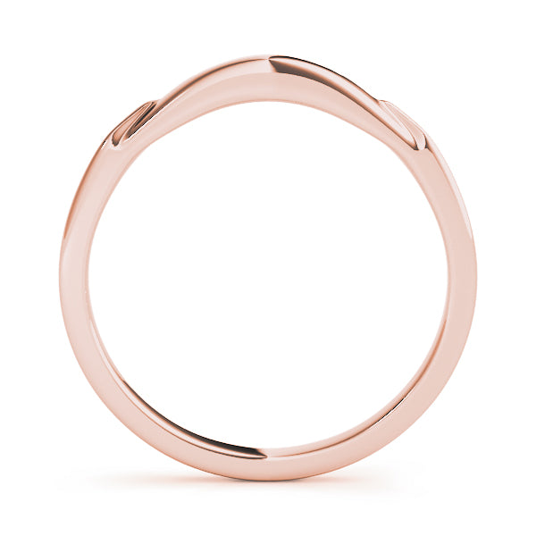 Minimalist Engraved Slim Wedding Band in 10K Gold