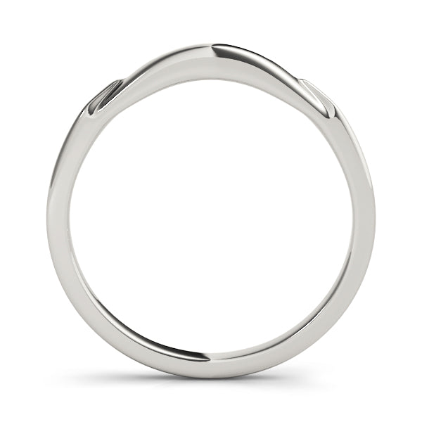 Minimalist Engraved Slim Wedding Band in 10K Gold