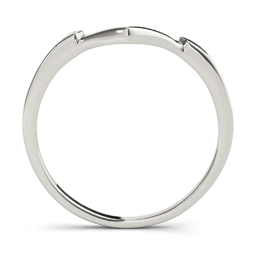 KohinoorGems Minimalist Chevron Band in 10K White Gold