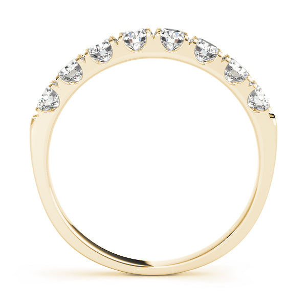 Premium 10K Split Prong Wedding Band | 3/4 ct Diamonds | Exquisite White & Yellow Gold