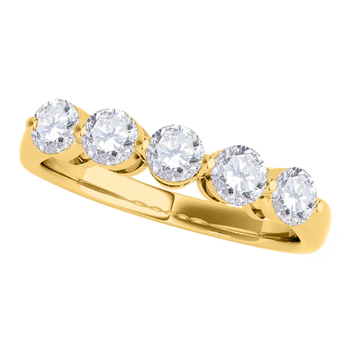 Engagement Wedding Band 0.25 Ct Round Diamond 10K Solid Yellow Gold