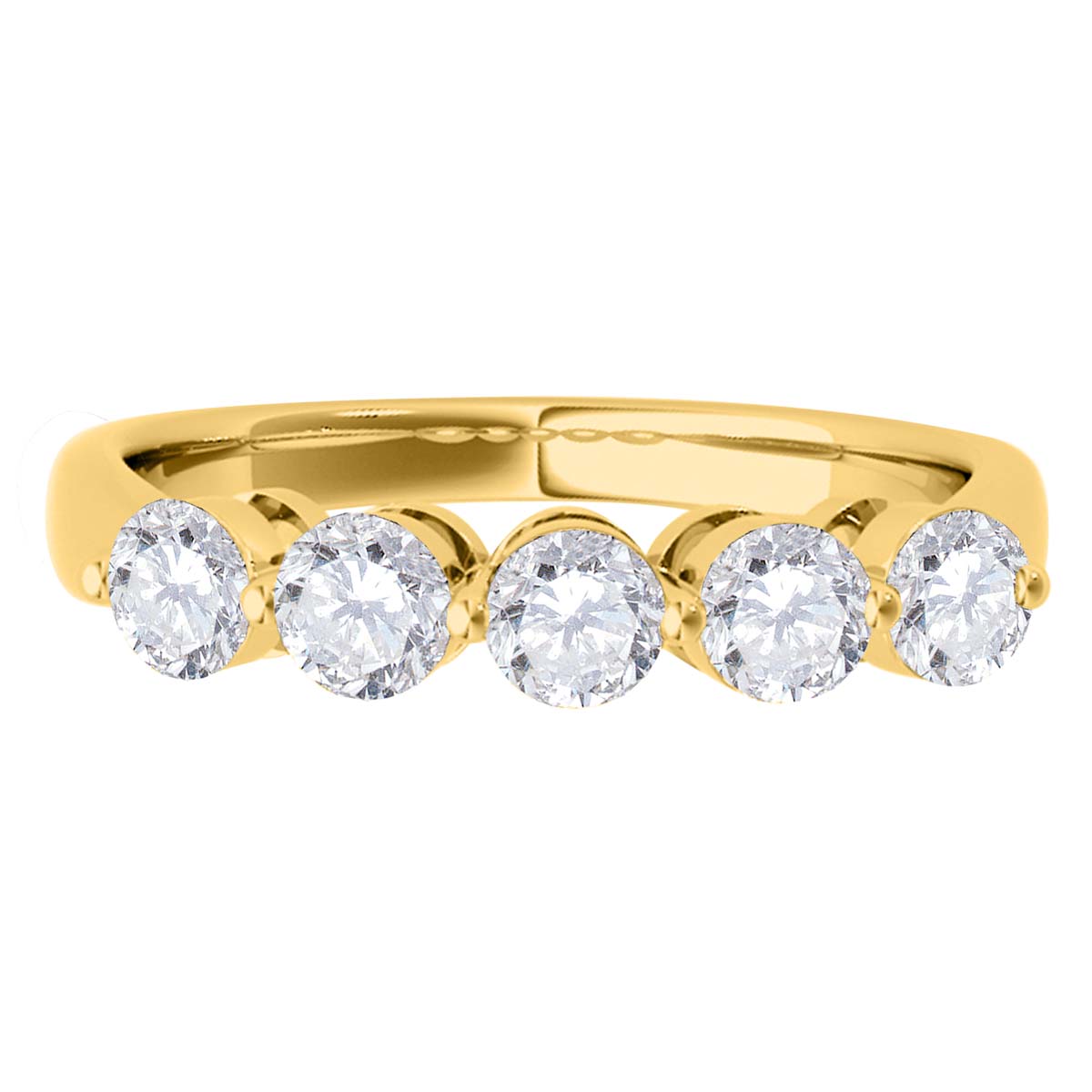 Engagement Wedding Band 0.25 Ct Round Diamond 10K Solid Yellow Gold