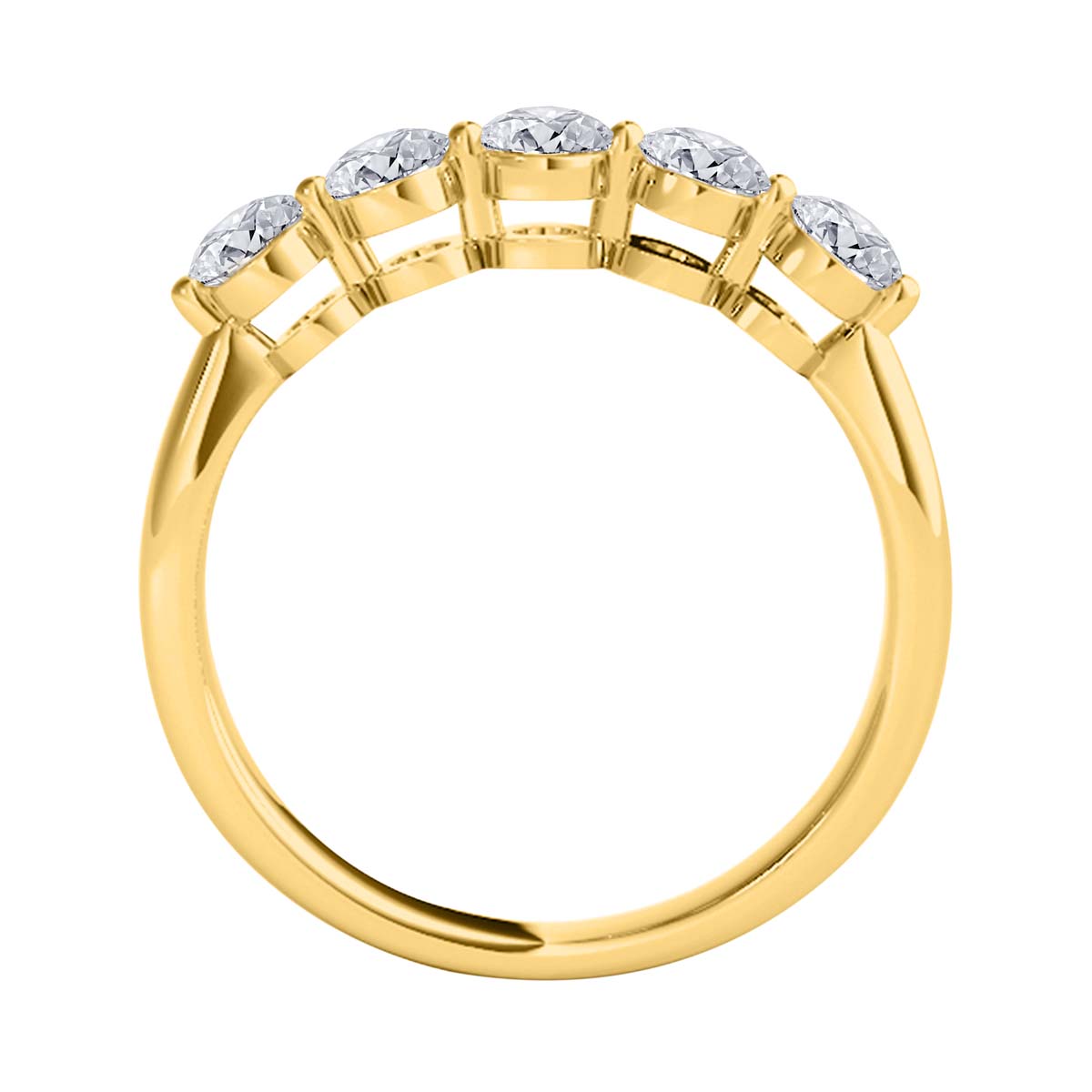 Engagement Wedding Band 0.25 Ct Round Diamond 10K Solid Yellow Gold
