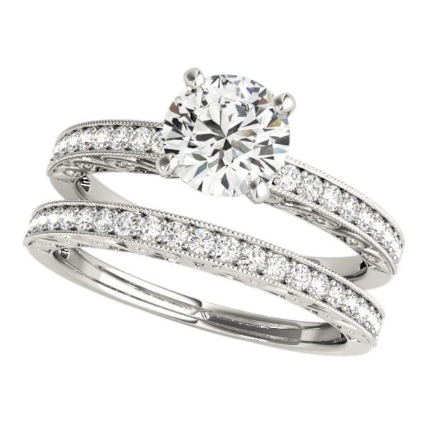 0.65 Ct Bridal Set Engagement + Wedding Band