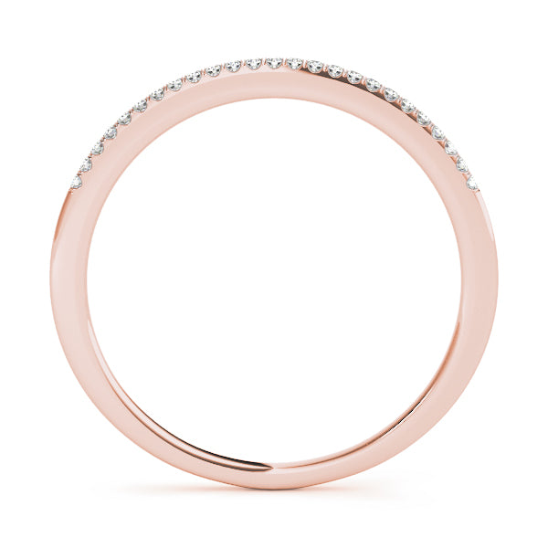 Classic 10K Split Prong Wedding Band Featuring 1/10 ct White and Yellow Diamonds Ring