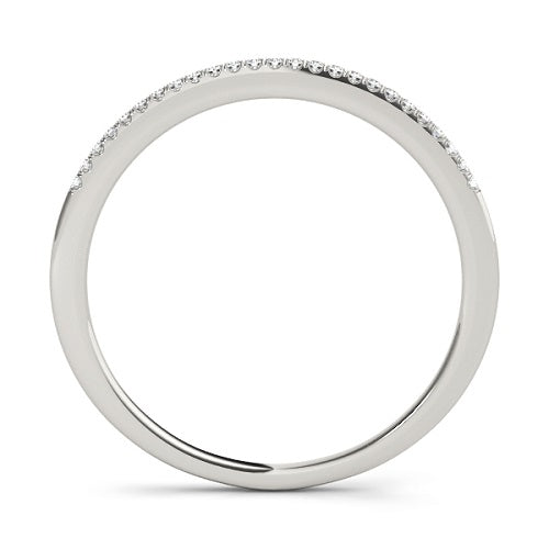 0.10 Ct Lab Grown Diamond Wedding Engagement Band In 10K Yellow White Gold