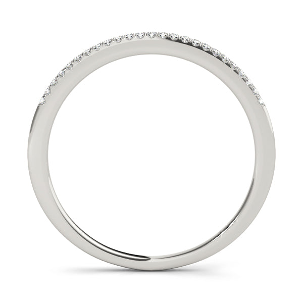 Classic 10K Split Prong Wedding Band Featuring 1/10 ct White and Yellow Diamonds Ring