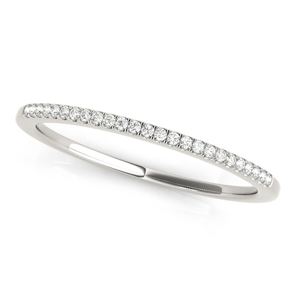 Classic 10K Split Prong Wedding Band Featuring 1/10 ct White and Yellow Diamonds Ring
