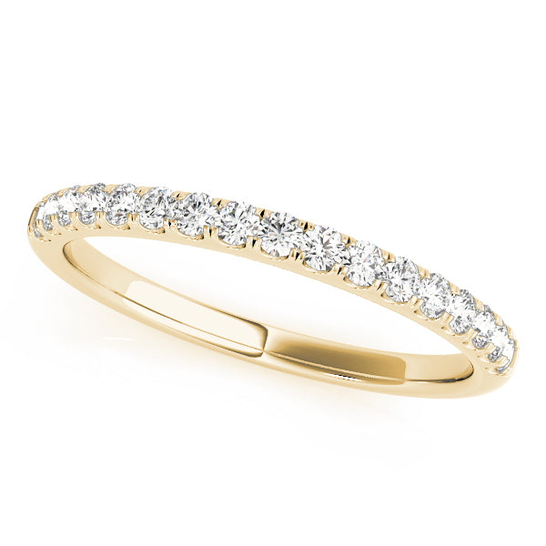 Elegant 10K Split Prong Wedding Ring with 1/4 ct Diamonds in White & Yellow Gold