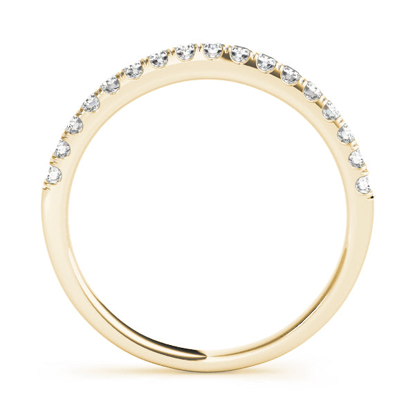 Elegant 10K Split Prong Wedding Ring with 1/4 ct Diamonds in White & Yellow Gold