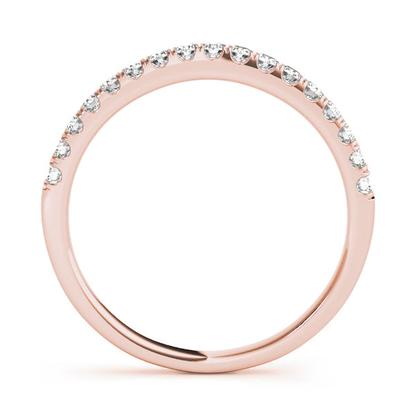 Elegant 10K Split Prong Wedding Ring with 1/4 ct Diamonds in White & Yellow Gold