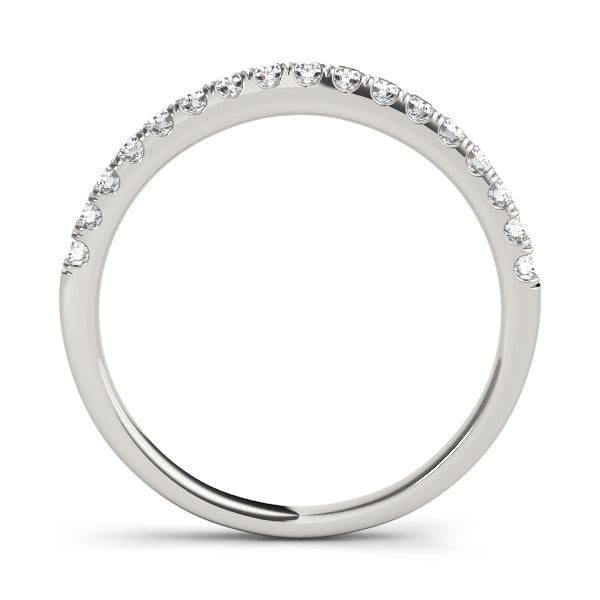 Elegant 10K Split Prong Wedding Ring with 1/4 ct Diamonds in White & Yellow Gold