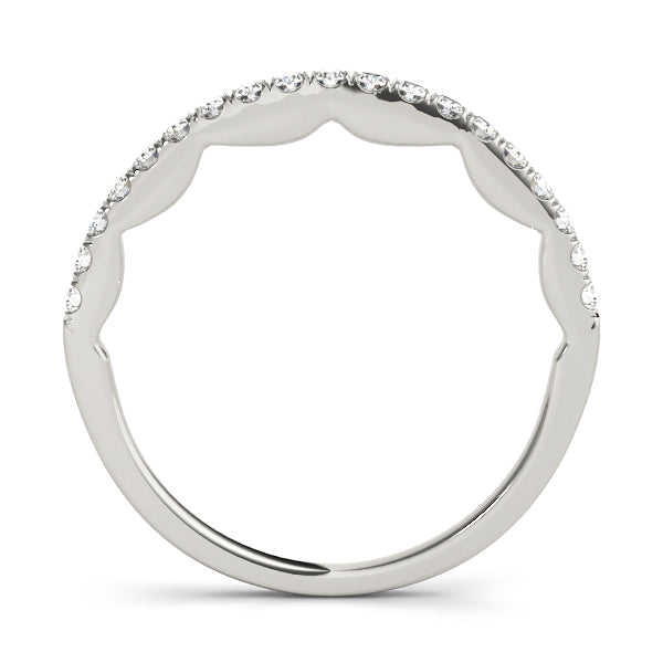 Gorgeous 10K Wedding Bands with 1/3 ct Diamond - Prong Set in White & Yellow Gold