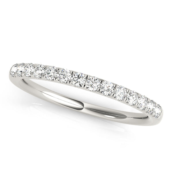 Round Diamond Split Prong Wedding Engagement Band In 10K Gold