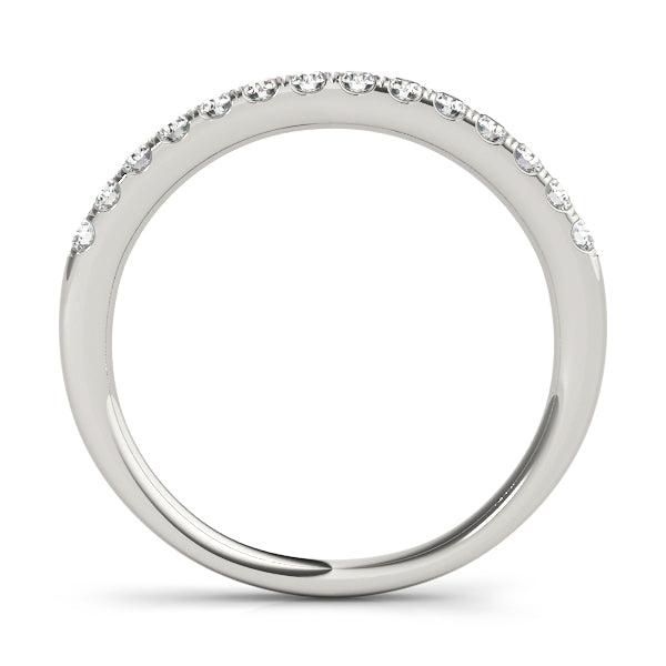 Round Diamond Split Prong Wedding Engagement Band In 10K Gold