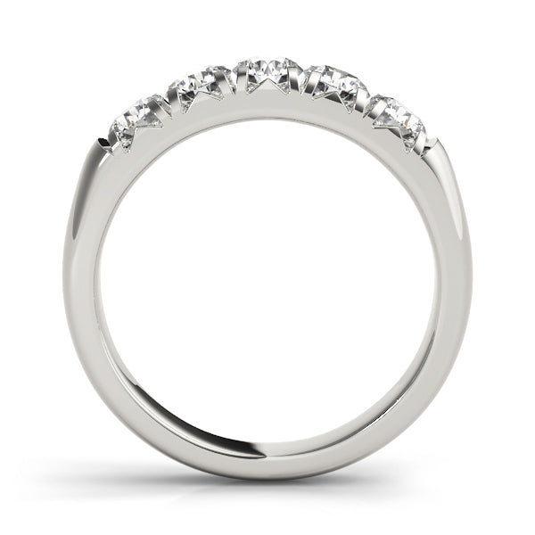 Gorgeous 10K Split Prong Wedding Band - 1/2 ct White and Yellow Diamond Harmony