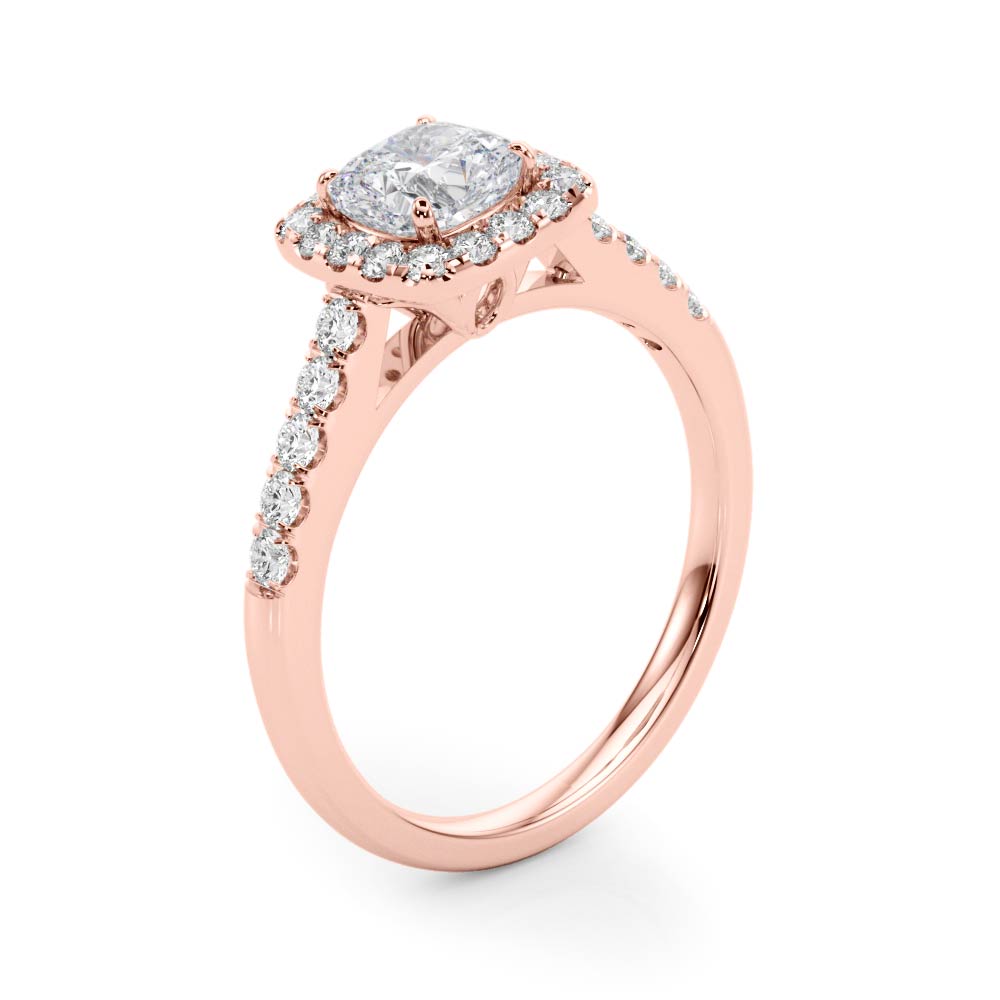 Gorgeous 1.00 Ct Lab-Grown Diamond Bridal Set Ring | 14k Rose Gold