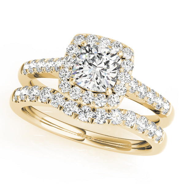 Exquisite 1.00 Ct Round Diamond Engagement & Bridal Set | 14k Solid Yellow Gold
