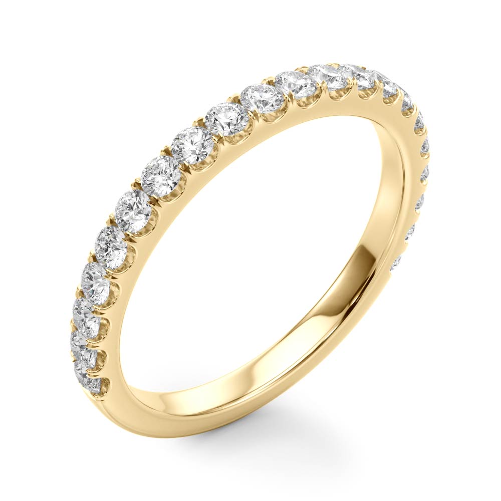 Classic Romance: 10k Split Prong Wedding Bands